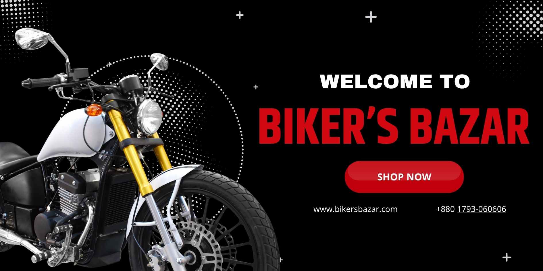 Bold Black Sport Motorbike Landscape Banner (2)