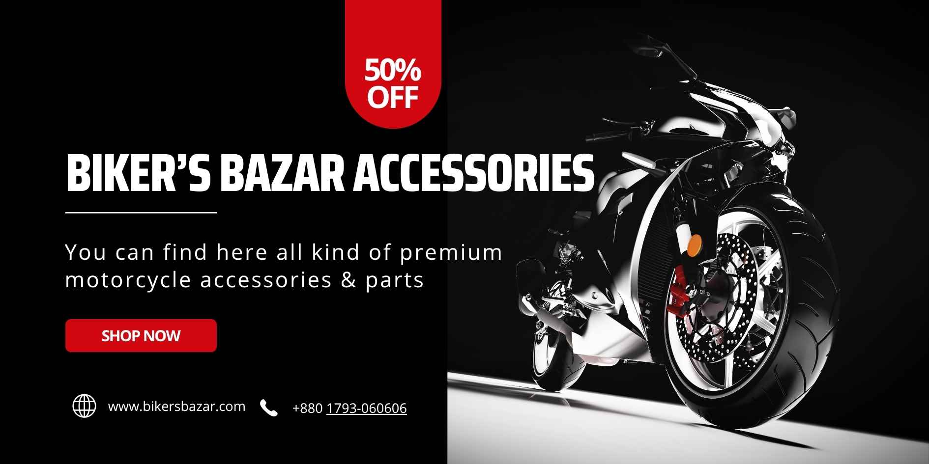 Bold Black Sport Motorbike Landscape Banner (4)